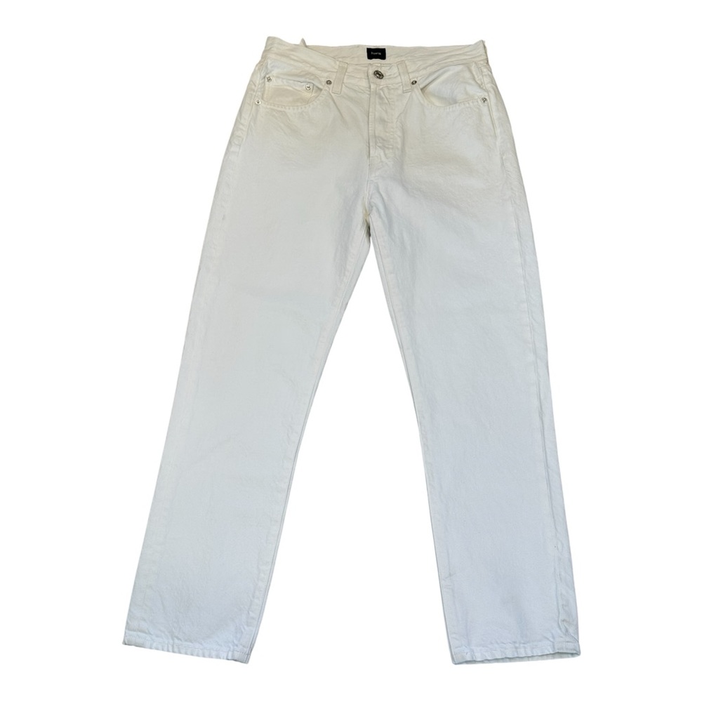 Edwin Straight Leg Jeans White No Stretch Cotton Womens Size 26